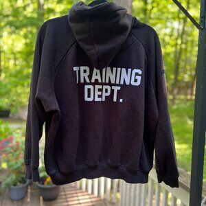 Man Active Men's M Hoodie Black "Training Dept." Pullover Sweatshirt